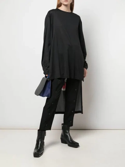 Shop Yohji Yamamoto To Take A Rest Long Sleeved T-shirt In Black