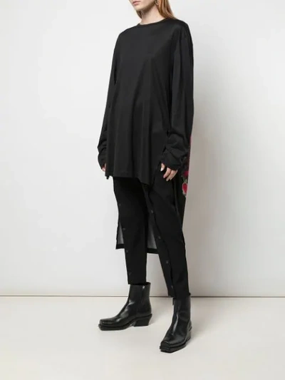 Shop Yohji Yamamoto To Take A Rest Long Sleeved T-shirt In Black