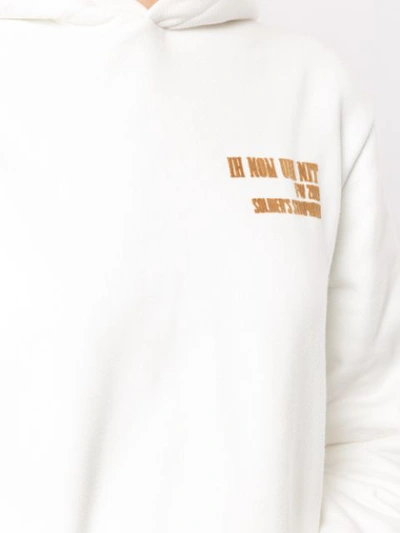 Shop Ih Nom Uh Nit Logo Detail Hoodie In White