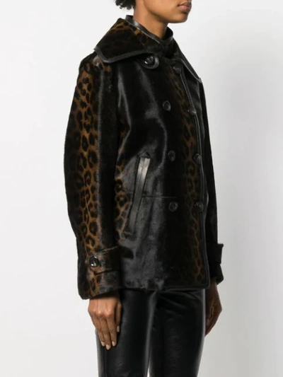 Shop Tom Ford Leopard Print Coat In Brown