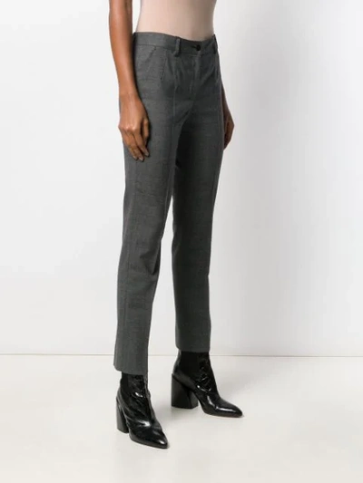 Shop Dolce & Gabbana Checked Tailored Trousers In Grey