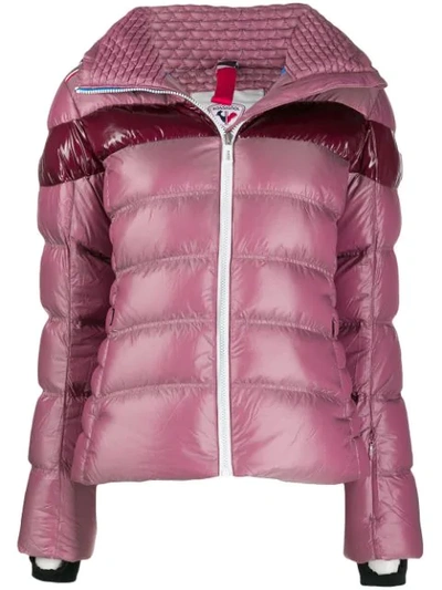 Shop Rossignol Contrast Stripe Ski Jacket In Pink