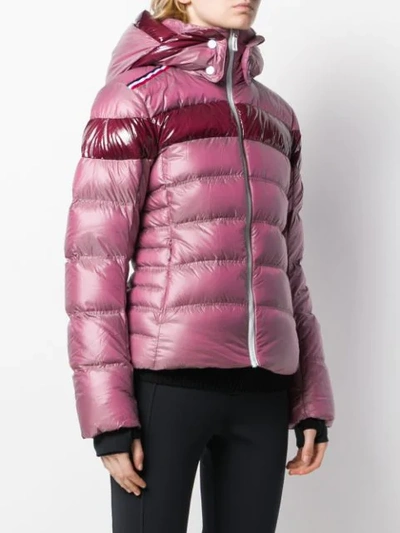 Shop Rossignol Contrast Stripe Ski Jacket In Pink