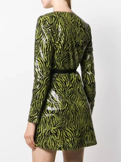 Shop Andamane Bonnie Zebra-print Dress In Black