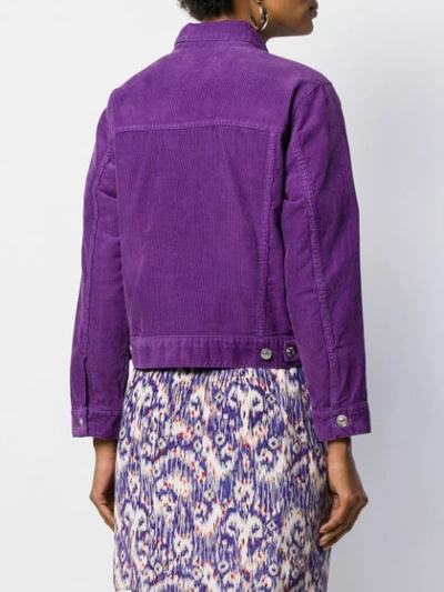 Shop Isabel Marant Étoile Foftya Denim Jacket In Purple