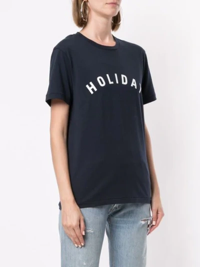 Shop Holiday Boileau Logo T-shirt In Blue