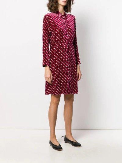 Shop Antonelli Graphic Print Shirt Dress In Red