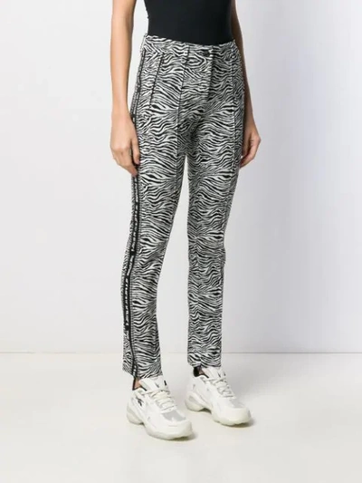 Shop Cambio Zebra Print Tailored Trousers In Black