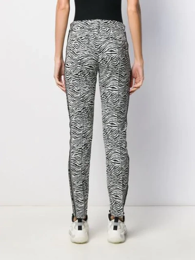 Cambio Zebra Print Tailored Trousers In Black