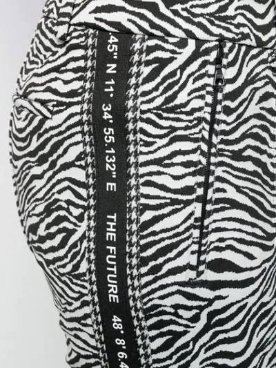 Cambio Zebra Print Tailored Trousers In Black