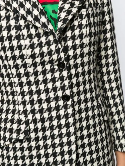 Shop Gucci Houndstooth-print Blazer In Black