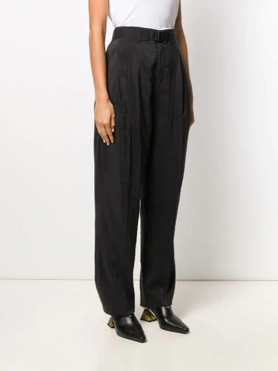 Shop Lemaire Pleated Trousers In Black