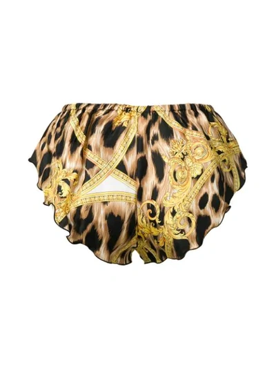 Shop Versace Barocco Animalier Hipster Briefs In A7001 F.do Bianco/stampa