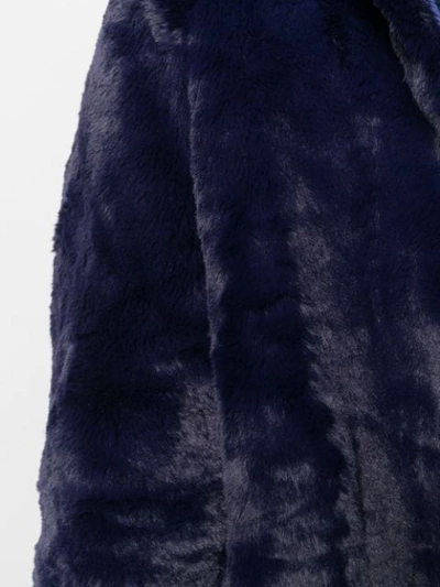 Shop Save The Duck Reversible Faux Fur Coat In Blue