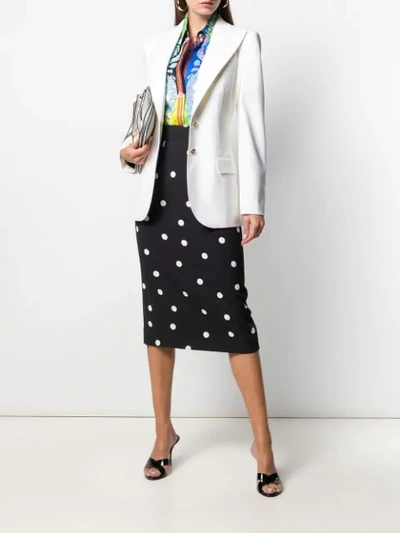 Shop Dolce & Gabbana Double Flap Pocket Blazer In White