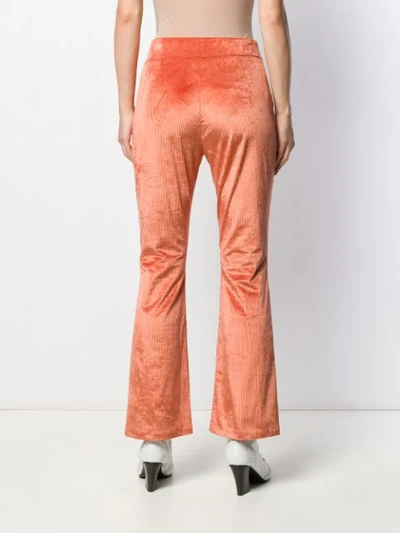 Shop Aalto Corduroy Flared Trousers In Orange