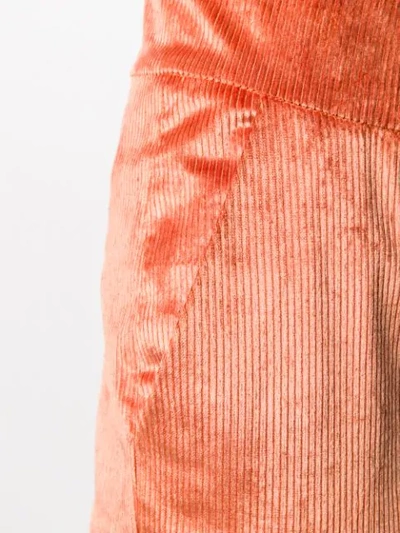 Shop Aalto Corduroy Flared Trousers In Orange