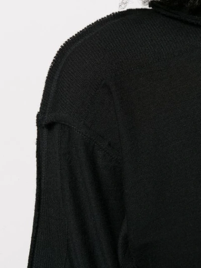 Shop Yohji Yamamoto Exposed Seam Jumper In Black