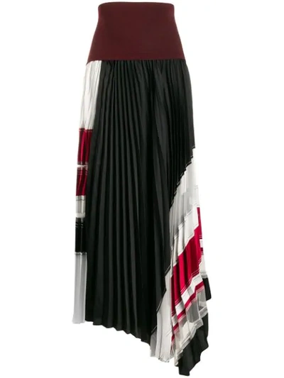 Shop 3.1 Phillip Lim / フィリップ リム Asymmetric Pleated Skirt In Burgundy Blk