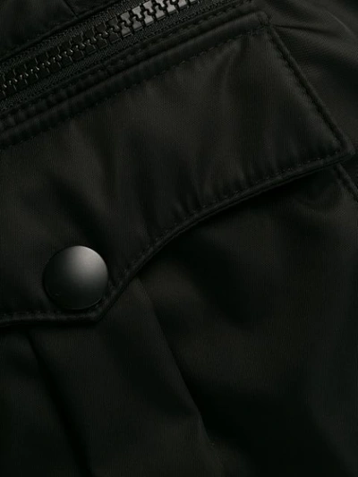 Shop Prada Belted Utility Jacket In Black