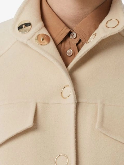 Shop Burberry Wool Cashmere Tailored Coat In Neutrals