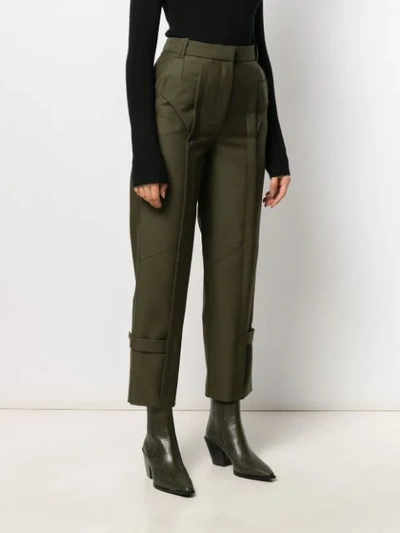 Shop Barbara Bui High Waisted Trousers In Green