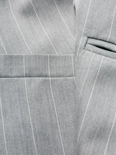 Pre-owned Versace 1980's Pinstriped Blazer In Grey