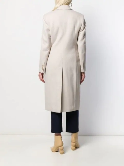 Shop Eleventy Tailored Single-breasted Coat In Neutrals