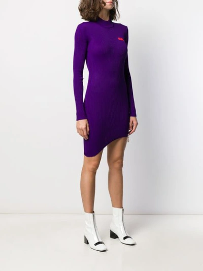 Shop Gcds Asymmetric Hem Dress In 11 Violet