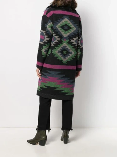 Shop Bazar Deluxe Aztec Wrap Coat In 272  Multicolor