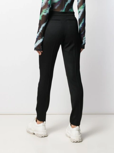 Shop Yang Li Straight-leg Zip Up Trousers In Black