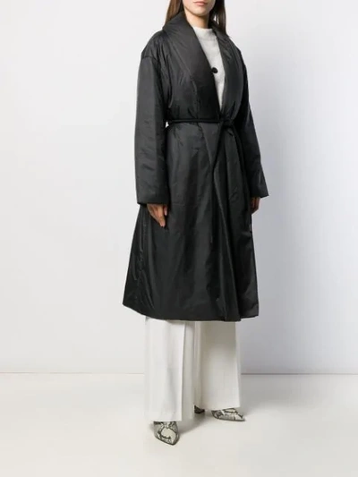 Shop Ienki Ienki Oversized Padded Robe Coat In Black