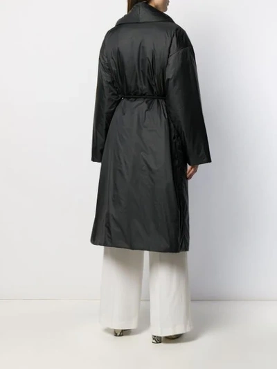 Shop Ienki Ienki Oversized Padded Robe Coat In Black