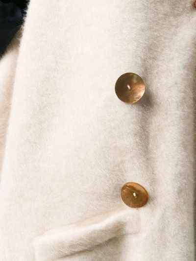 Shop Alessandra Chamonix Bead Embroidered Coat In White