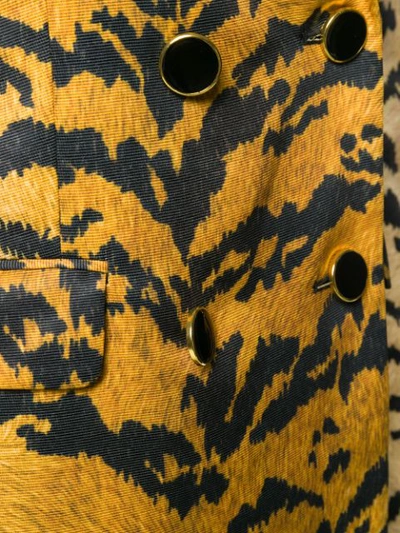 Shop Essentiel Antwerp Travolta Tiger-print Blazer In Yellow