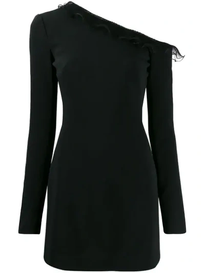 Shop David Koma One Shoulder Dress In Black