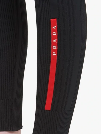 Shop Prada Technical Leggings In Black