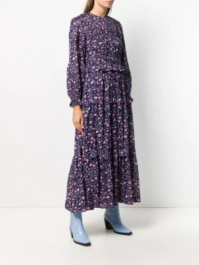 Shop Isabel Marant Étoile Likoya Floral Print Dress In Blue