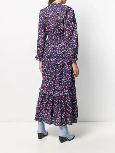 Shop Isabel Marant Étoile Likoya Floral Print Dress In Blue