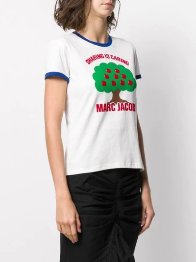 Shop Marc Jacobs Ringer Tree Print T-shirt In White