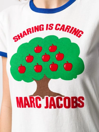 Shop Marc Jacobs Ringer Tree Print T-shirt In White