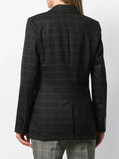 Shop Calvin Klein Grid Print Blazer In Black