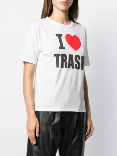 Shop Filles À Papa I Love Trash T-shirt In White
