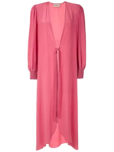 Shop Adriana Degreas Silk Midi Cover-up In Pink