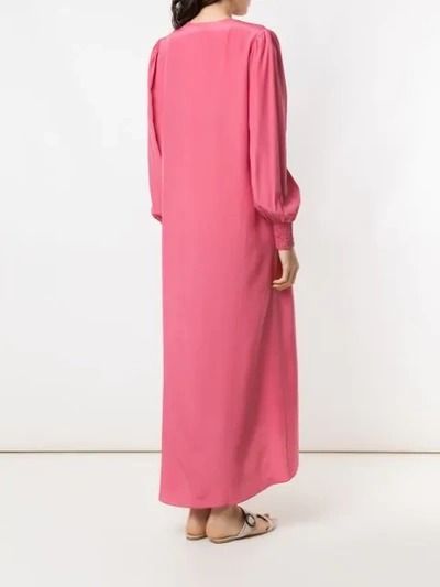 Shop Adriana Degreas Silk Midi Cover-up In Pink