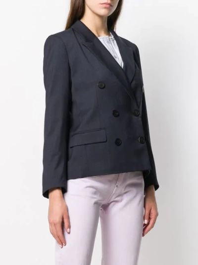 Shop Isabel Marant Étoile Double Breasted Jacket In Blue
