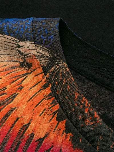 Shop Marcelo Burlon County Of Milan Multicoloured Wings Print T-shirt In Black