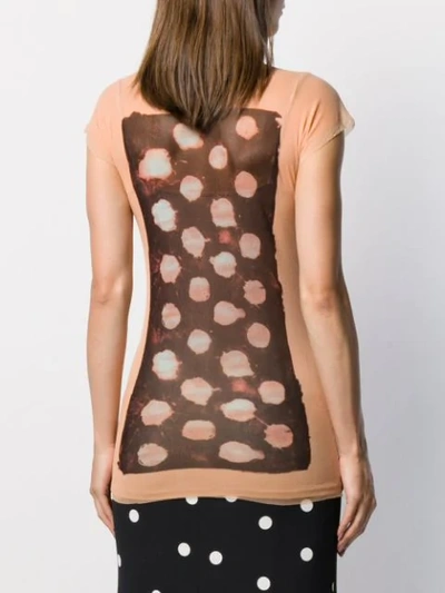 Pre-owned Jean Paul Gaultier 2000s Abstract Print Top In Neutrals
