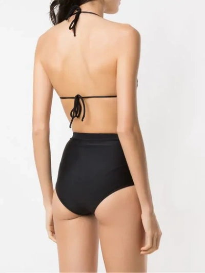 Shop Adriana Degreas Belted Hot Pants Bikini Set In Black
