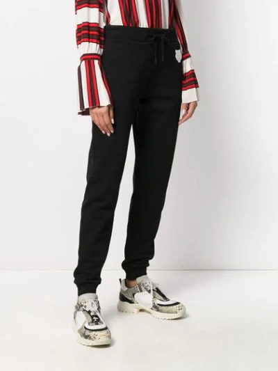 Shop Kenzo Tiger Patch Track Trousers In Black